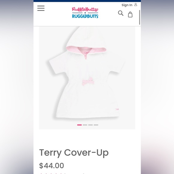 Ruffle Butts Terry cover-up with hood - Picture 4 of 4